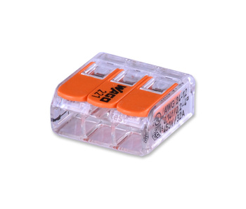 Złączka WAGO 3x0,2-4 linka/drut pomarańczowa