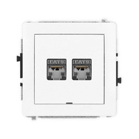 KARLIK DECO 25DGKBO-6  Gniazdo komputerowe podwójne 2xRJ45