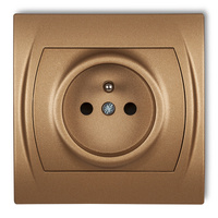 KARLIK LOGO 8LGP-1zp  Gniazdo pojedyncze z uziemieniem 2P+Z (przesłony torów prądowych)