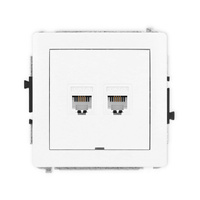 KARLIK DECO 25DGTBO-2  Gniazdo telefoniczne podwójne  2xRJ11