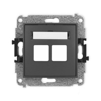 KARLIK ICON 28IGM-2P  Gniazdo multimedialne podwójnego bez modułu (standard Keystone)