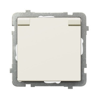 OSPEL SONATA GPH-1RZ/m/27/w Gniazdo bryzgoszczelne z uziemieniem IP-44