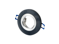 *LED line® Oprawa szklana okrągła czarna 90x26x10mm mrożona GLIKKA