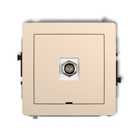 KARLIK DECO 1DGFBO-1 Gniazdo antenowe pojedyńcze typu F (SAT) niklowany