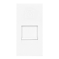 NOEN RJ11, gniazdo modułowe 22,5x45mm telefoniczne RJ11, białe