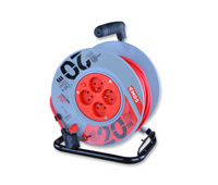 Emos p19420 przedłużacz zwijany 4 gniazdka 3x1 20m bezpiecznik