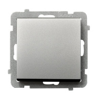 OSPEL SONATA ŁP-1R/m/38 Łącznik jednobiegunowy srebro