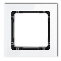KARLIK DECO 0-12-DRS-1 Ramka uniwersalna pojedyncza - efekt szkła (ramka: biała; spód: czarny)
