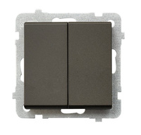 OSPEL SONATA ŁP-17R/m/40 Łącznik podwójny zwierny czekoladowy