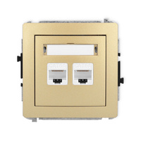KARLIK DECO 29DGK-8 Gniazdo komputerowe podwójne 2xRJ45