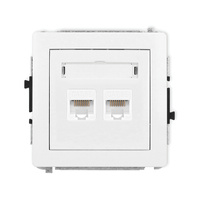 KARLIK DECO 25DGK-2  Gniazdo komputerowe podwójne 2xRJ45