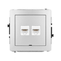 KARLIK DECO 7DGKBO-2  Gniazdo komputerowe podwójne 2xRJ45