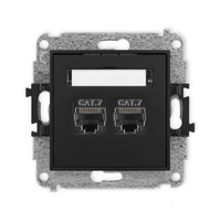 KARLIK ICON 12IGK-10  Gniazdo komputerowe podwójne 2xRJ45