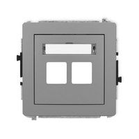 KARLIK DECO 27DGM-2P  Gniazdo multimedialne podwójnego bez modułu (standard Keystone)