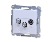 Kontakt Simon 55 task2.01/111 gniazdo antenowe satelitarne podwójne