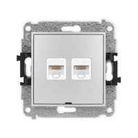 KARLIK ICON 7IGKBO-2  Gniazdo komputerowe podwójne 2xRJ45