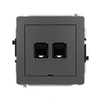 KARLIK DECO 28DGKBO-2  Gniazdo komputerowe podwójne 2xRJ45