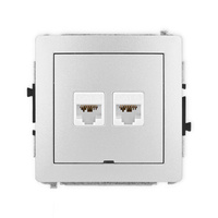 KARLIK DECO 7DGKBO-8  Gniazdo komputerowe podwójne 2xRJ45