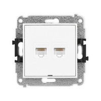 KARLIK ICON 25IGKBO-2  Gniazdo komputerowe podwójne 2xRJ45