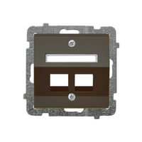 OSPEL SONATA GPK-2RS/p/40 Obudowa gniazda podwójnego Keystone skośna