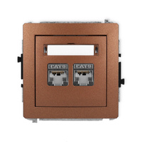 KARLIK DECO 9DGK-6  Gniazdo komputerowe podwójne 2xRJ45