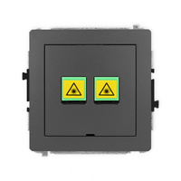 KARLIK DECO 28DGOPBO-2 Gniazdo światłowodowe optyczne podwójne  bez pola opisowego