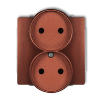 KARLIK DECO 9DGPRSO-2p Gniazdo podwójne do ramki DECO Soft bez uziemienia 2x2P (przesłony torów prądowych)