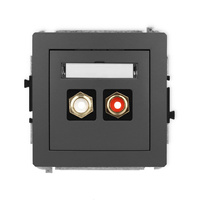 KARLIK DECO 28DGRCA-2  Gniazdo podwójne RCA (typu cinch - biały i czerwony