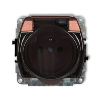 KARLIK TREND 9GPB-1zd Mechanizm gniazda bryzgoszczelnego z uziemieniem 2P+Z (klapka dymna, bez przesłon torów prądowych)