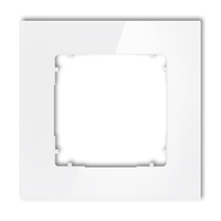 KARLIK ICON 0-0-IRSK-1 Ramka uniwersalna pojedyncza kwadratowa - efekt szkła (ramka: biała; spód: biały)