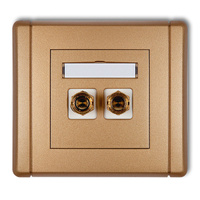 KARLIK FLEXI 8FGG-4  Gniazdo głośnikowe pojedyncze (typu banan - czerwony i czarny