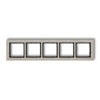 KARLIK DECO 27-12-DRB-5 Ramka uniwersalna pięciokrotna - beton (ramka: jasnoszara; spód: czarny)