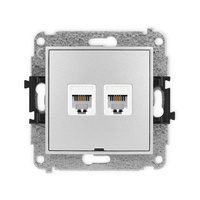 KARLIK ICON 7IGTBO-2  Gniazdo telefoniczne podwójne  2xRJ11