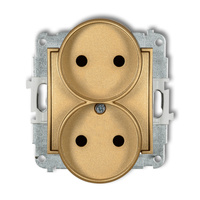KARLIK ICON 29IGPR-2p  Gniazdo podwójne do ramki bez uziemienia 2x2P (przesłony torów prądowych)