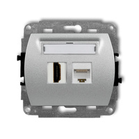 KARLIK TREND 7GHK  Gniazdo pojedyńcze  HDMI 2.0 + gniazda komp. poj. 1xRJ45