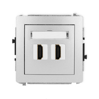 KARLIK DECO 7DHDMI-4  Gniazdo podwójne HDMI 2.0