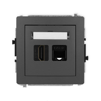 KARLIK DECO 28DGHK  Gniazdo pojedyńcze  HDMI 2.0 + gniazda komp. poj. 1xRJ45