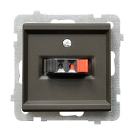 OSPEL SONATA GG-1R/m/40 Gniazdo głośnikowe pojedyncze czekoladowy