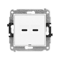 KARLIK ICON IGUSBBO-8  Gniazdo podwójne 2xUSB C-C