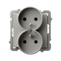 OSPEL SONATA GP-2RRZ/m/82 Gniazdo podwójne z uziemieniem moduł kaszmir