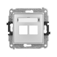 KARLIK MINI 7MGM-2P  Gniazdo multimedialne podwójnego bez modułu (standard Keystone)