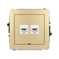 KARLIK DECO 29DGKBO-8 Gniazdo komputerowe podwójne 2xRJ45