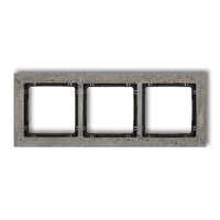 KARLIK DECO 28-12-DRB-3 Ramka uniwersalna potrójna - beton (ramka: ciemnoszary; spód: czarny)