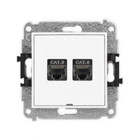 KARLIK ICON IGKBO-12  Gniazdo komputerowe podwójne 2xRJ45