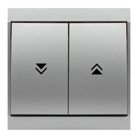 Łącznik roletowy p/t Luna, 10A, 250V, WP-10L, srebrny