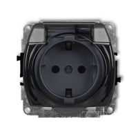 KARLIK TREND 11GPB-1sd Mechanizm gniazda bryzgoszczelnego z uziemieniem SCHUKO 2P+Z (klapka dymna, bez przesłon torów prądowych)