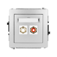 KARLIK DECO 7DGRCA-2  Gniazdo podwójne RCA (typu cinch - biały i czerwony