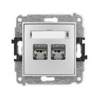 KARLIK ICON 7IGK-6  Gniazdo komputerowe podwójne 2xRJ45