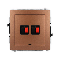 KARLIK DECO 9DGGBO-2  Gniazdo głośnikowe podwójne