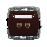 KARLIK TREND 4GT-2  Gniazdo telefoniczne podwójne  2xRJ11